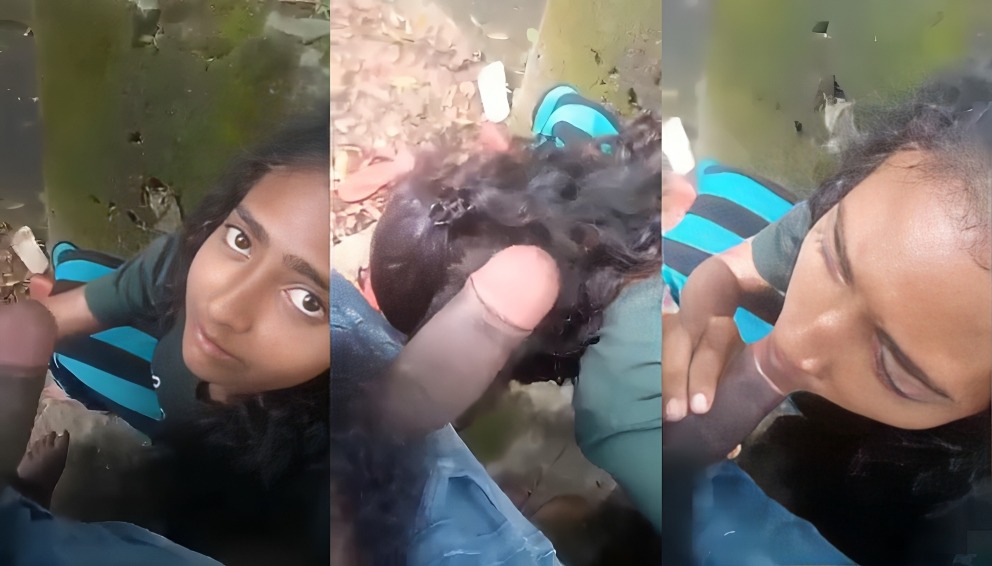 Cute Mallu Girl First Time Sucking Cousin Brother Dick Outdoor